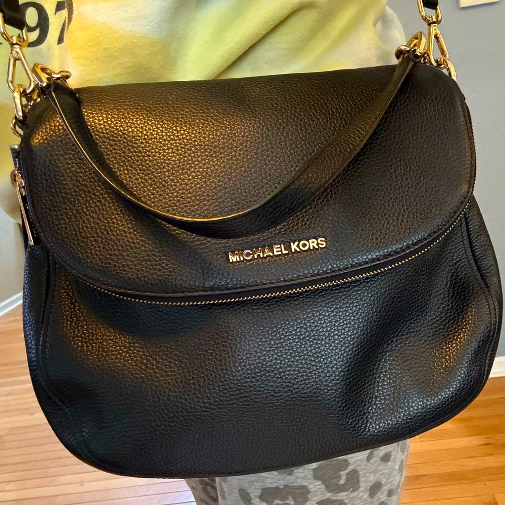 MICHAEL Michael Kors Black Crossbody Bag with Gold-Tone Hardware